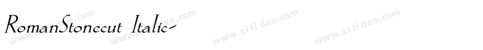 RomanStonecut Italic字体转换